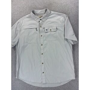 Duck Camp Light Weight Short Sleeve Fishing Shirt (Men's 3XL) Gray